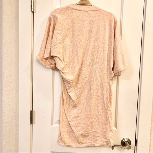 FREE PEOPLE Peach Shawna Short Sleeves Tee T-Shirt Tunic Dress - Picture 6 of 11